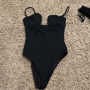 Black One-Piece Swimsuit from free people